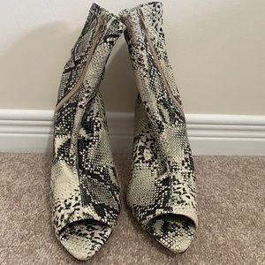 Call It Spring snake skin style boots